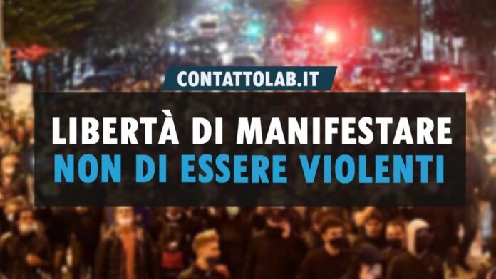 La libertà di manifestare non deve debordare in arbitrio e in guerriglia.