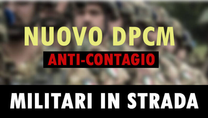 Nuovo DPCM, militari in strada ma nessuna chiusura anticipata dei locali