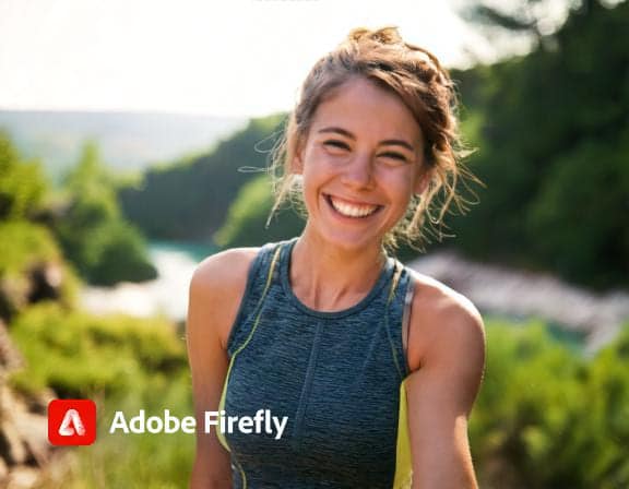 immagine realistica di una donna sorridente che fa sport allaperto | contattolab.it
